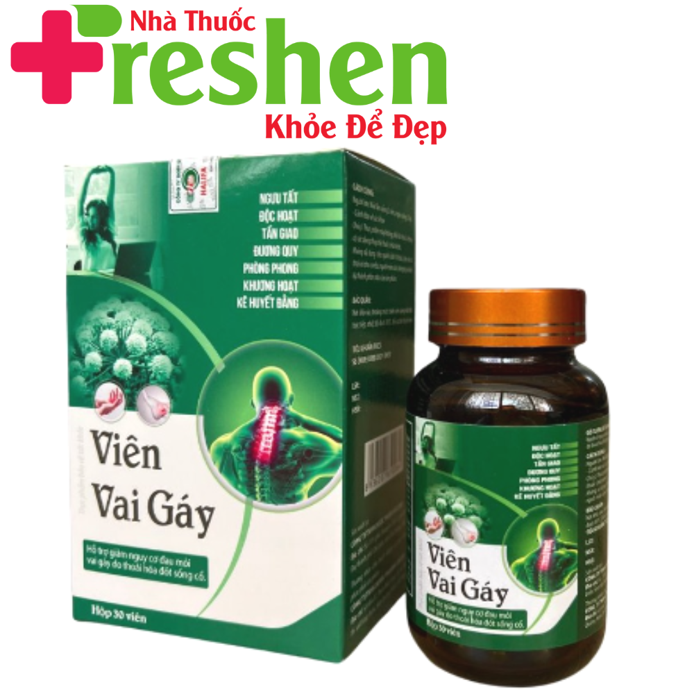 Viên uống viên vai gáy, giảm các triệu chứng đau mỏi vai gáy - hộp 30 viên