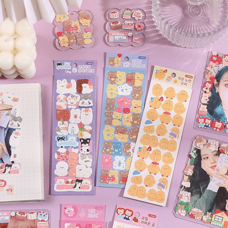 STICKER LẤP LÁNH HÌNH DÁN TRANG TRÍ TOPLOADER BLING BLING STICKERS 066