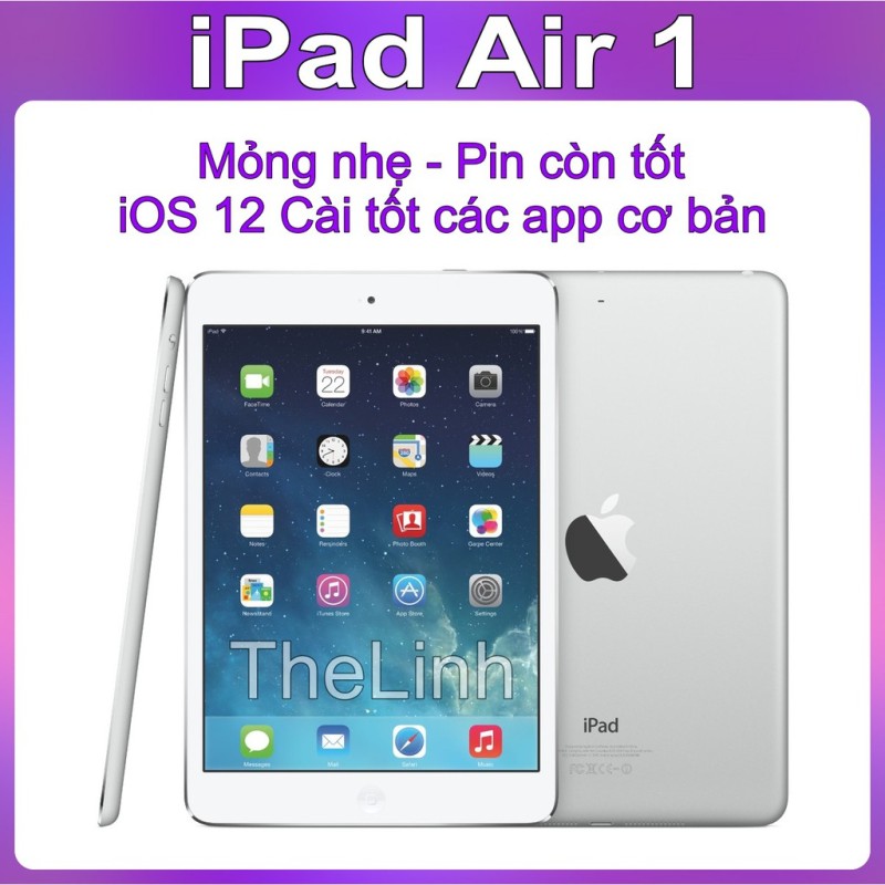 Máy tính bảng iPad Air 1 - Tặng bao da