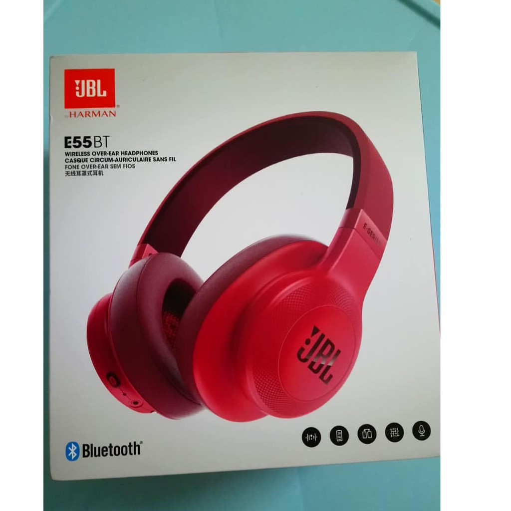 Tai Nghe Bluetooth Chụp Tai JBL E55BT màu đỏ