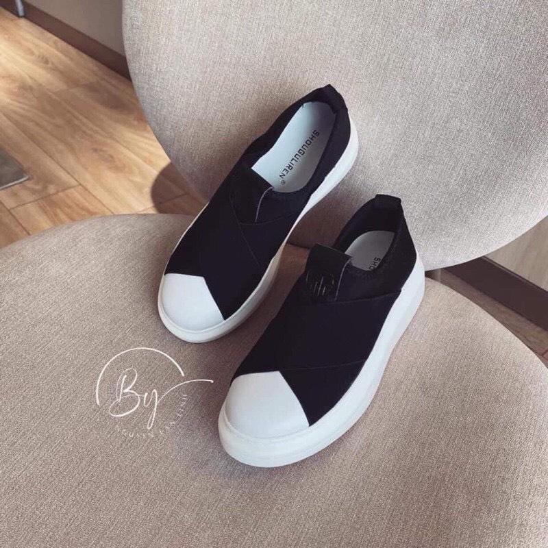 [Tặng dây giày] Giày Lười Chun Chéo