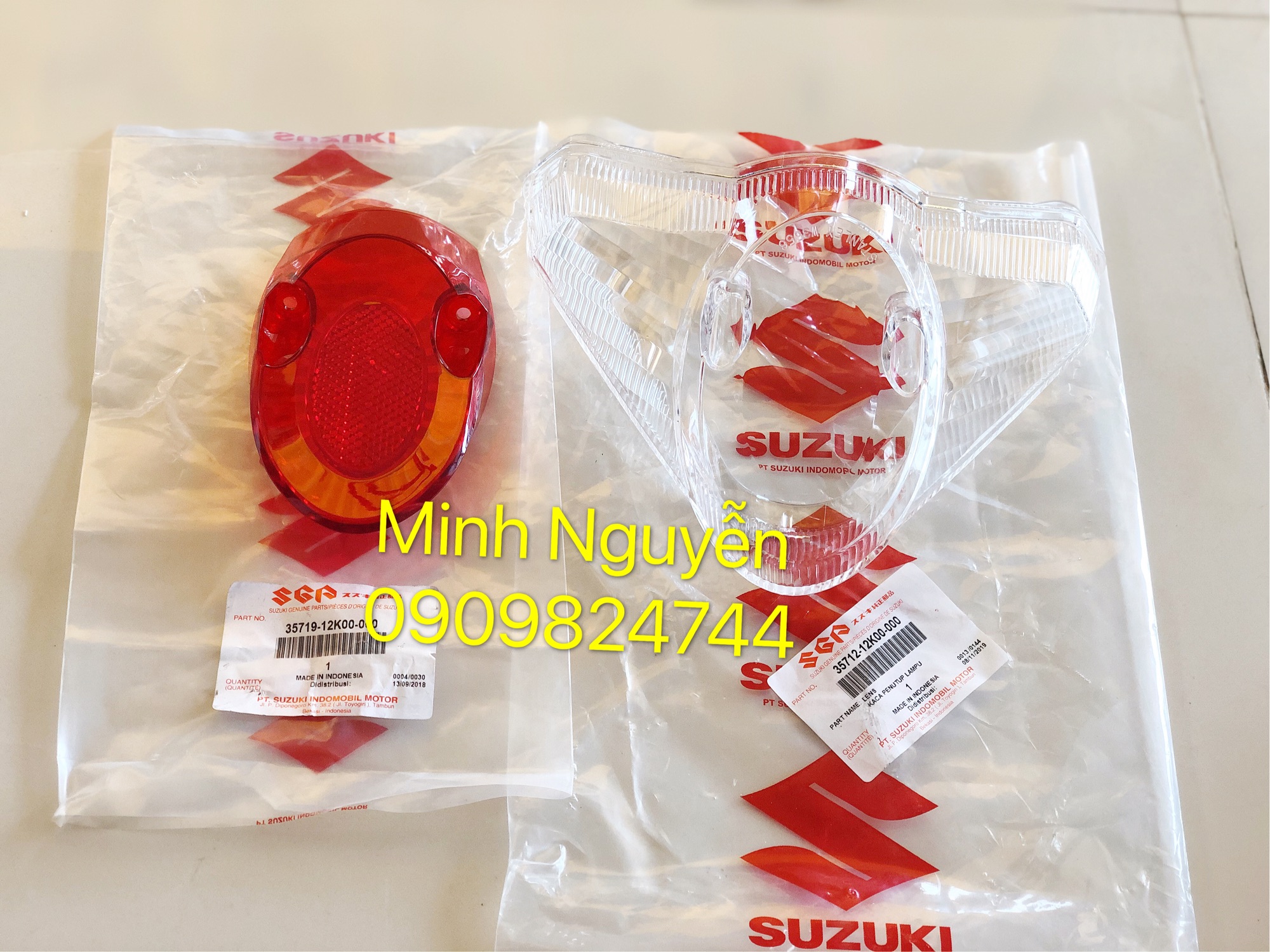 Mica đèn hậu xe satria suzuki