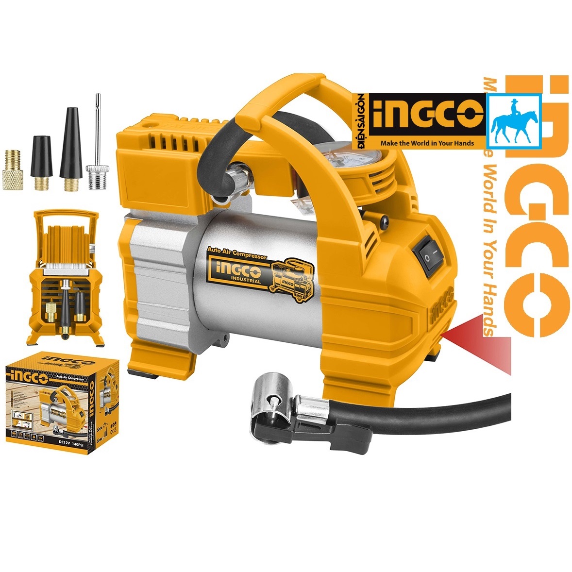 Máy bơm hơi lốp xe ô tô xe hơi 12V Total TTAC2506T