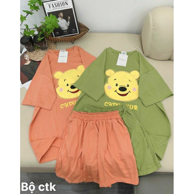 Set Bộ Đùi Chất Cotton Su - Gấu Poool