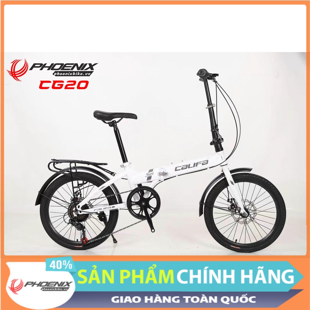 Xe đạp gấp 20 inch Califa CG20 6 tốc độ 2024