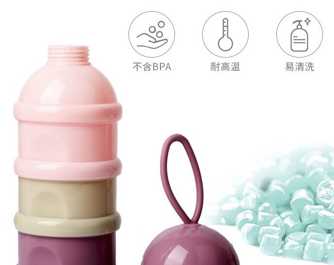 Bình chia sữa 3 tầng, bình đựng đồ ăn dặm cho bé