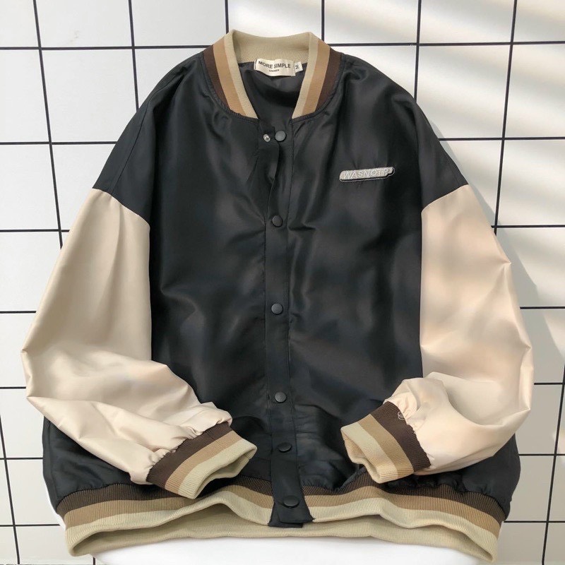 Áo khoác dù, áo khoác gió bomber cá tính gam màu dễ phối đồ in chữ "wasnotp"- SORA STORE