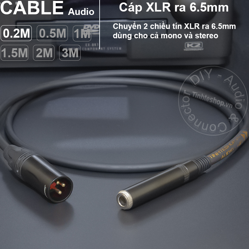 XLR male to 6.5mm female balanced audio cable DIY 0.2 to 5 meters
