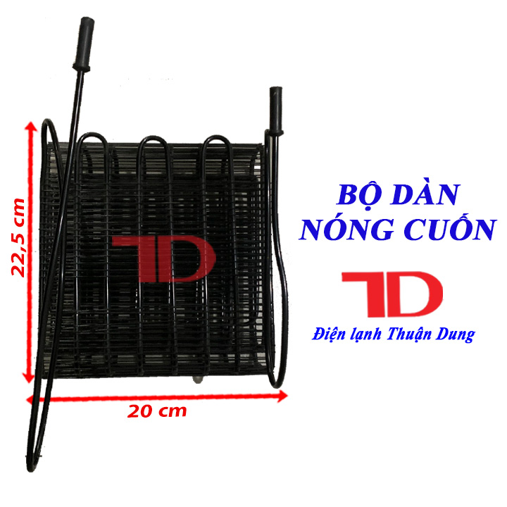 Dàn tản nhiệt tủ mát, dàn nóng cuộn dùng cho lốc tủ lạnh 1/5, 1/6hp - Điện Lạnh Thuận Dung