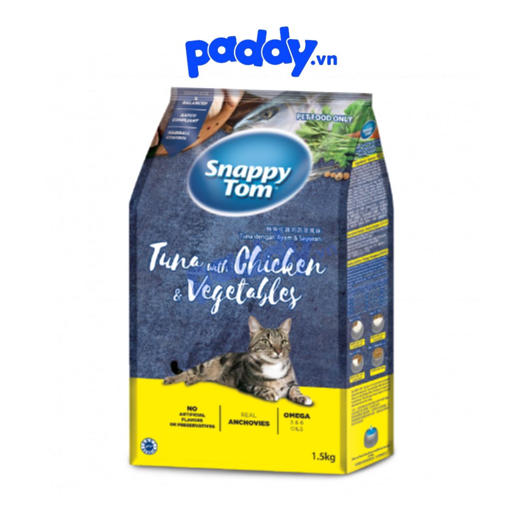 Thức Ăn Hạt Cho Mèo Snappy Tom Mix Cá Sấy