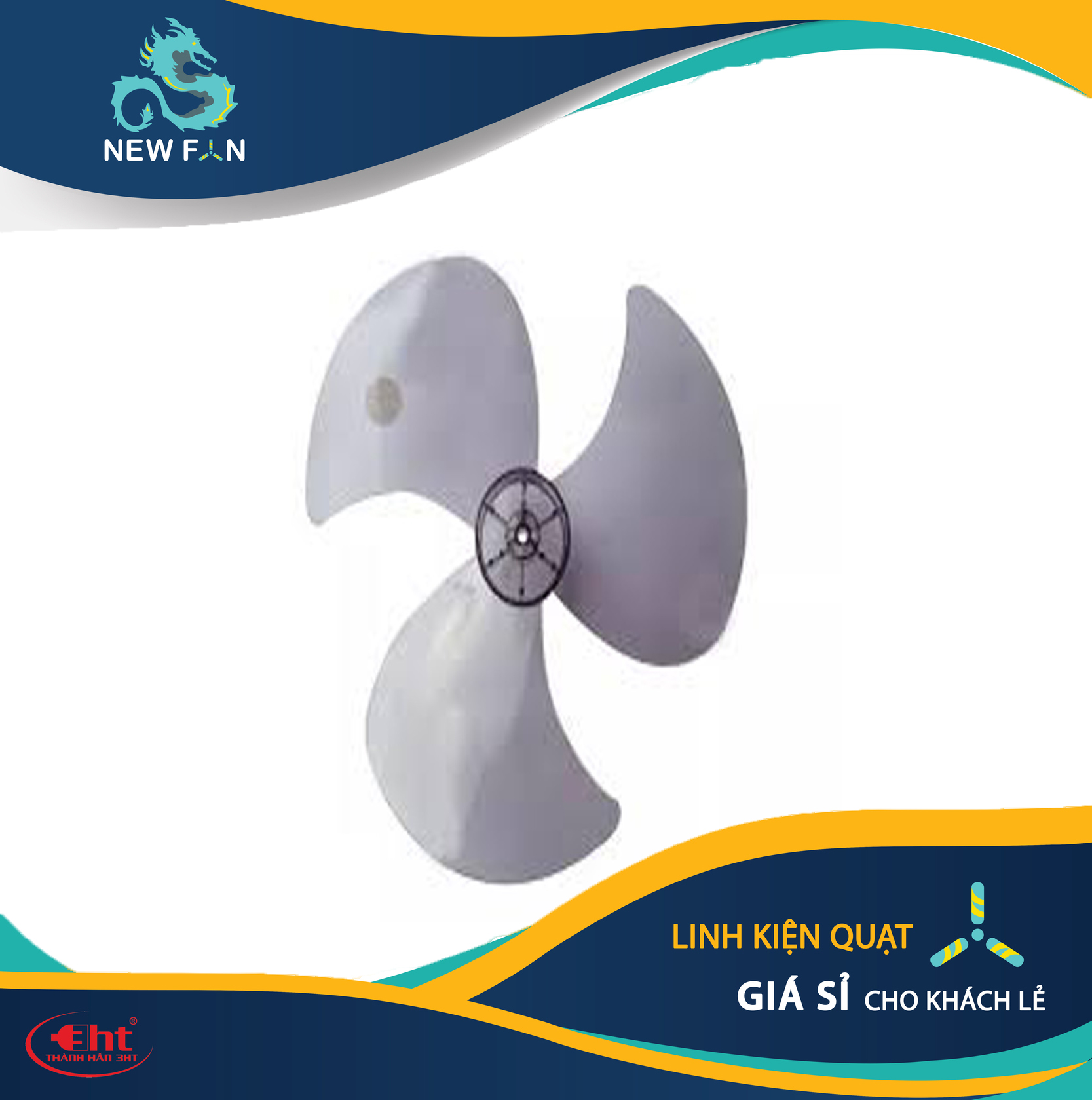 Cánh quạt 3 lá B4 lổ khuyết - Senko