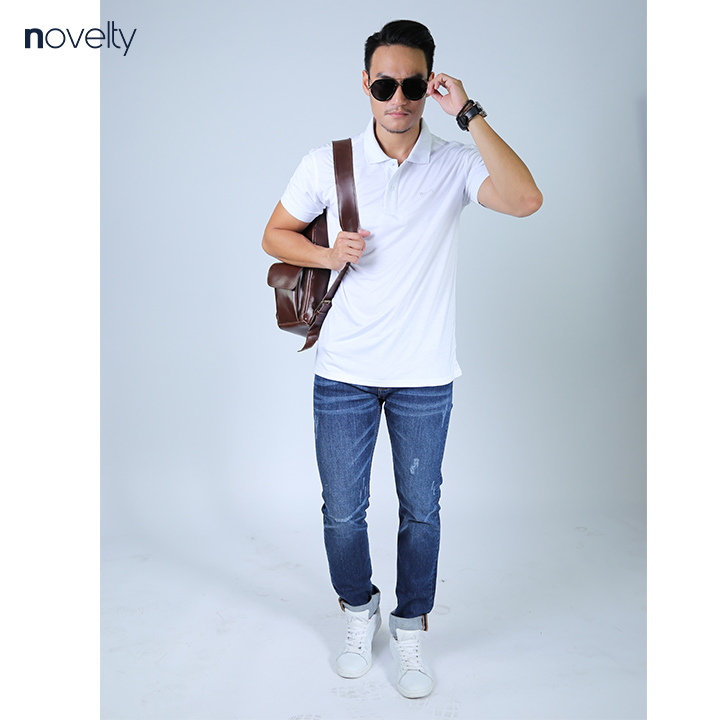 Áo polo novelty natmmwmt3r180082n - trắng