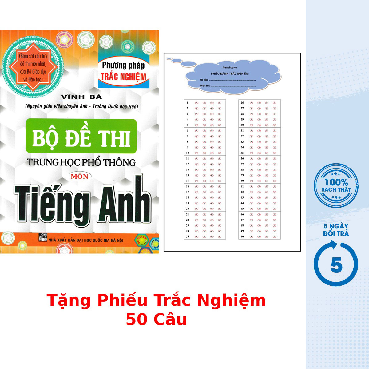 Sách - Bộ Đề Thi THPT Quốc Gia Môn Tiếng Anh (Phương Pháp Trắc Nghiệm)- (HA) - Newshop