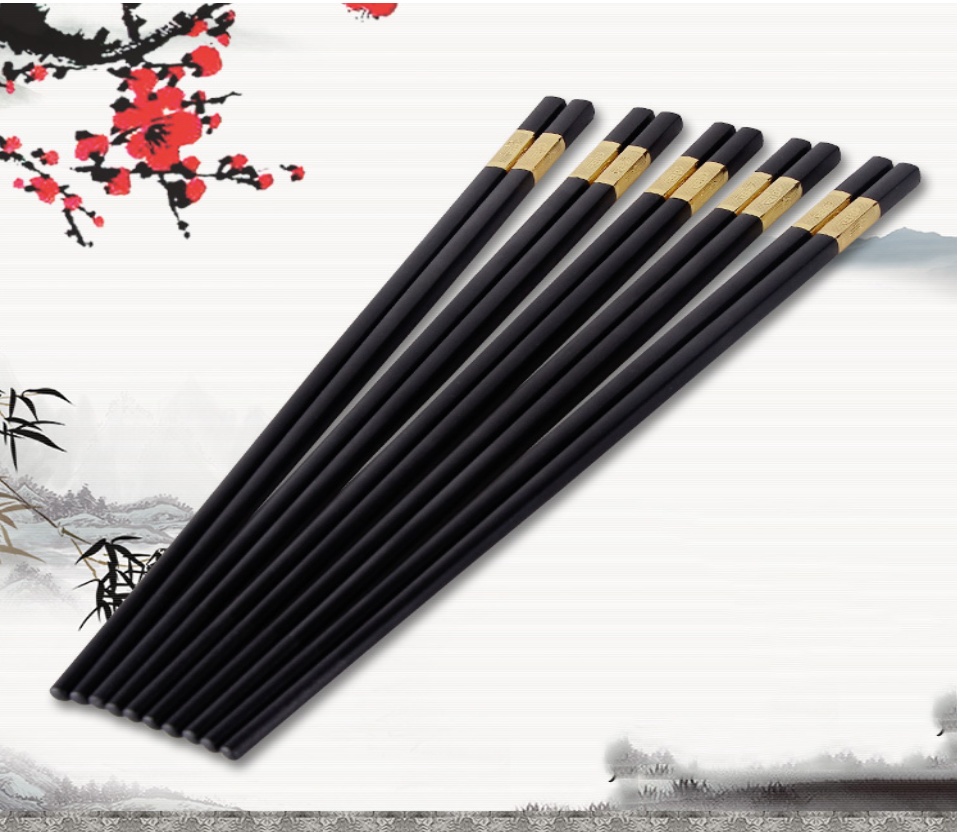 [HCM]Đũa Ăn Mạ Vàng 10 Đôi HÀN QUỐC