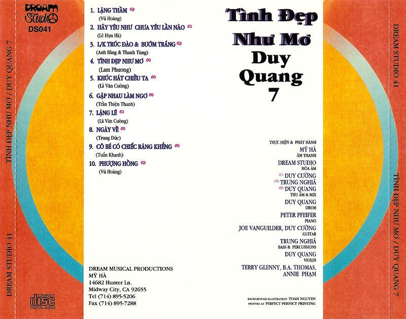 Dream Studio CD041 – Duy Quang – Tình Đẹp Như Mơ