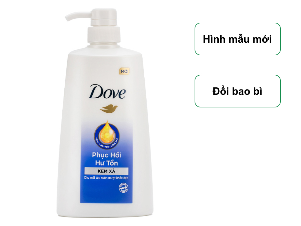 Kem xả dove phục hồi hư tổn 610g