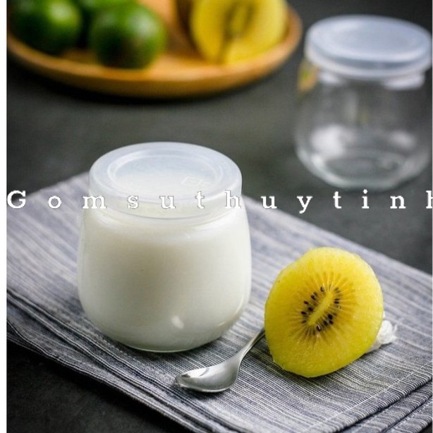 Hũ thủy tinh/ Lọ thủy tinh làm sữa chua tròn béo 200ml