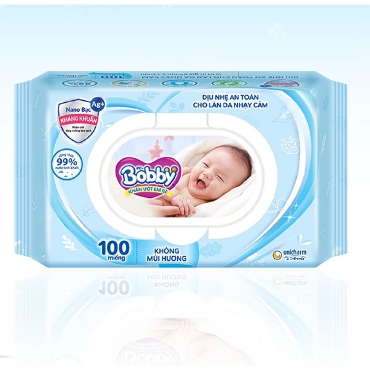 Combo 10 gói khăn ướt Bobby 100 tờ