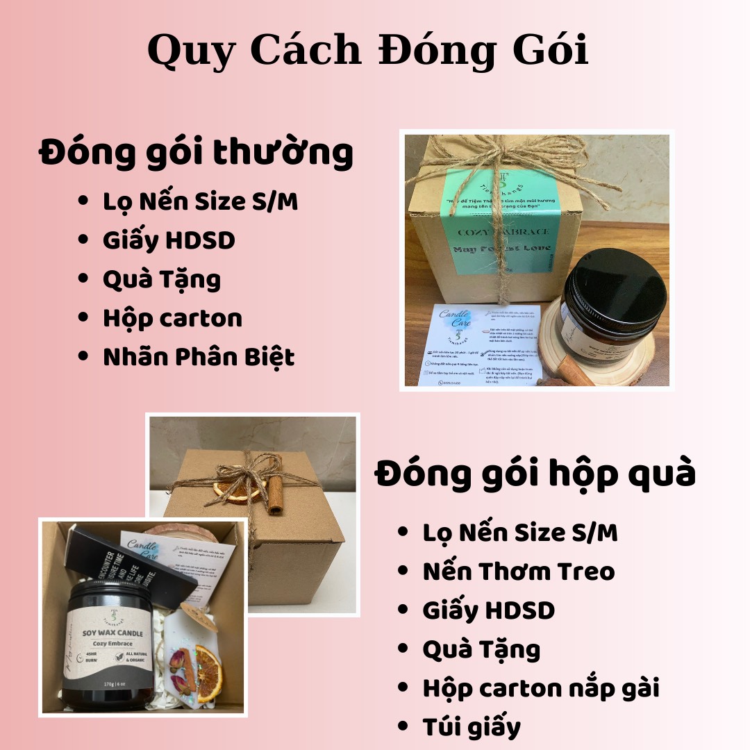 Nến Thơm Ly  Quà Tặng Sinh  Nhật Dịp Lễ Kèm Quà [ Phối Hương Độc Quyền Tiệm Tháng 5 ]