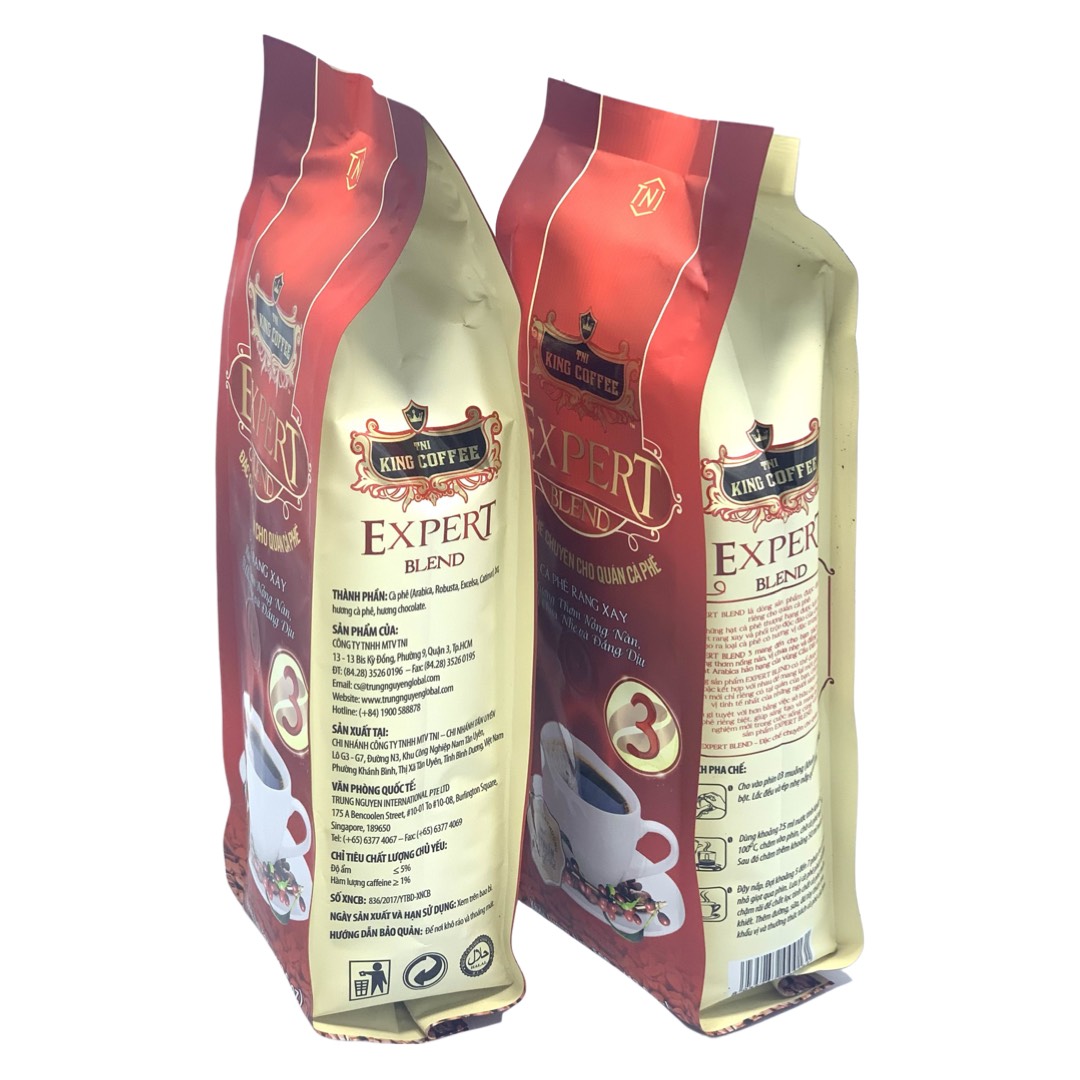 Combo 02 Gói Cà phê rang xay King Coffee Expert Blend 3 (500g/Bịch)
