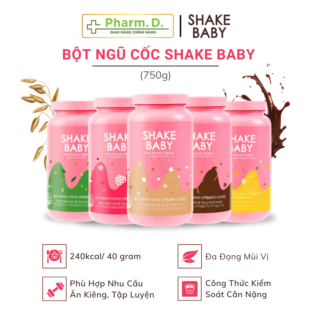Bột Ngũ Cốc Ăn Kiêng Diet Formular Protein SHAKE BABY 750g Hỗ Trợ Giảm Cân - Hàn Quốc