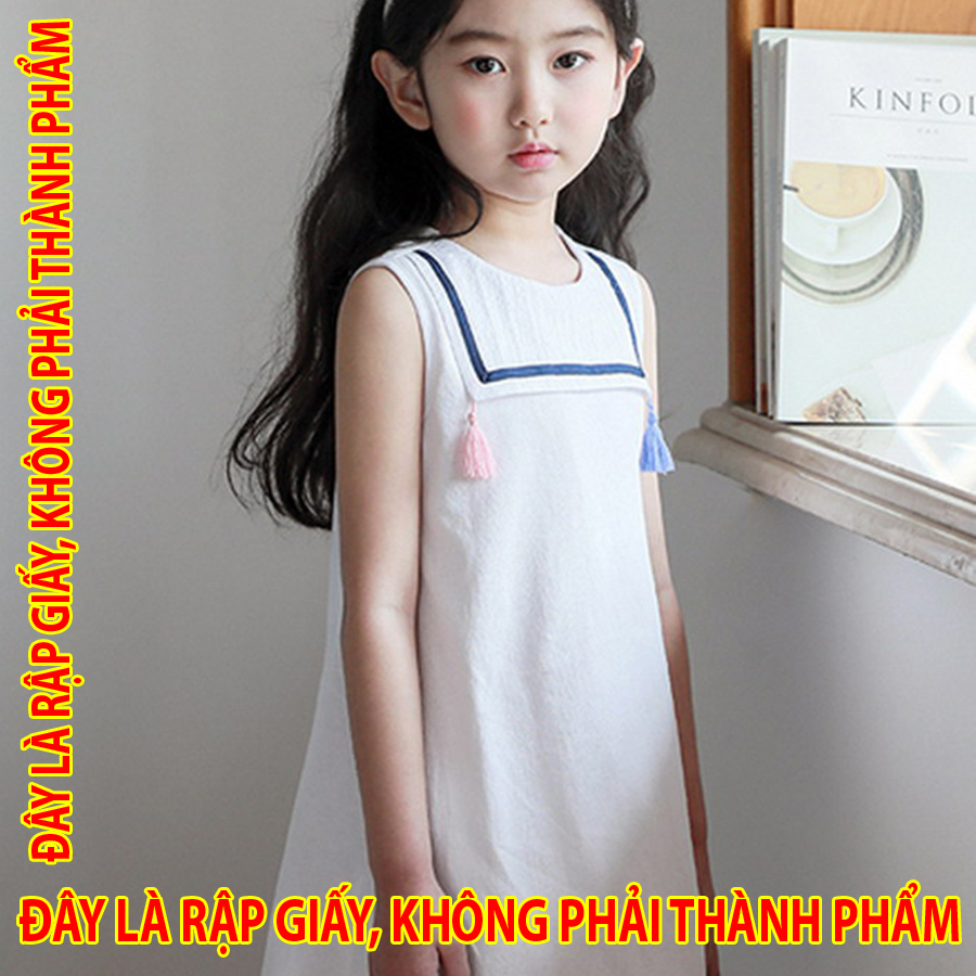 Rập giấy kr044 - đầm cổ ngược