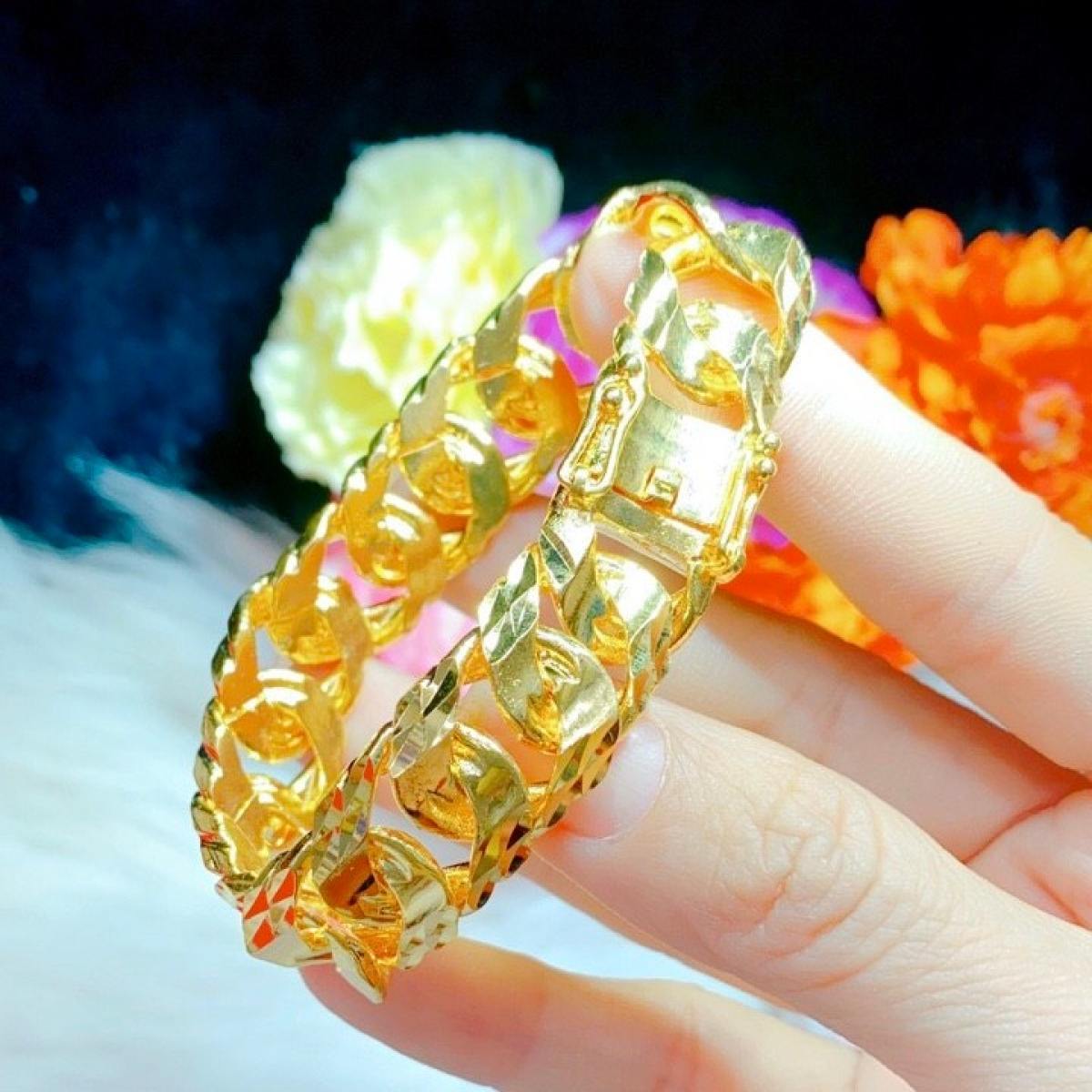 [Lắc Tay Mắc Xích Bản Dày] [CAM KẾT KHÔNG ĐEN KHÔNG NGỨA] - Trang Sức Thúy Phụng - LL125R M 22.10 - lắc tay nữ vàng lắc tay nữ bạc lắc tay nữ vàng 24k lắc tay nữ bạc đẹp lắc tay nữ vàng 24k