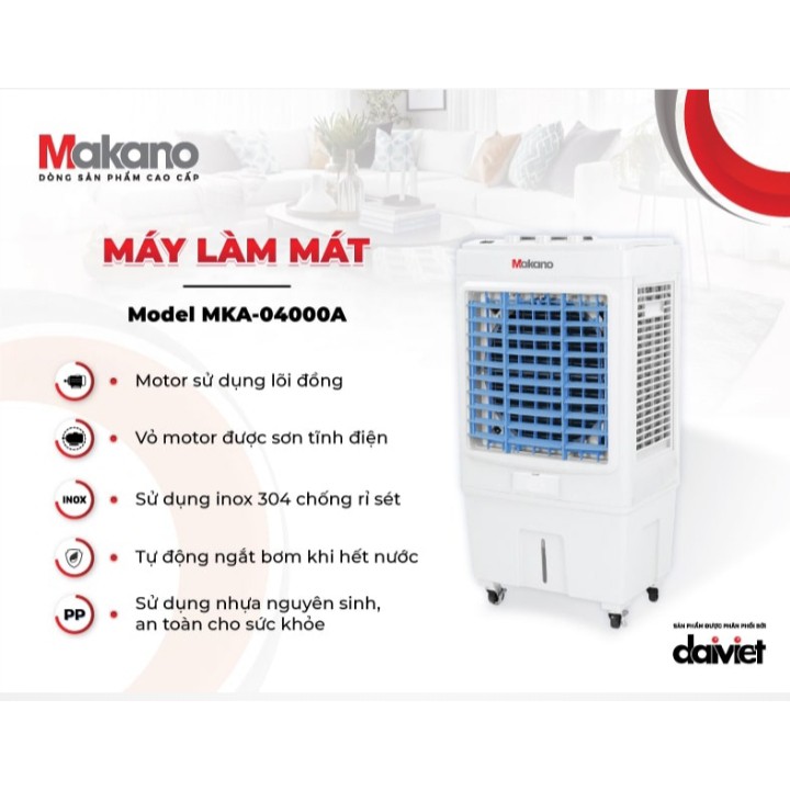 QUẠT LÀM MÁT HƠI NƯỚC MAKANO MKA-04000A