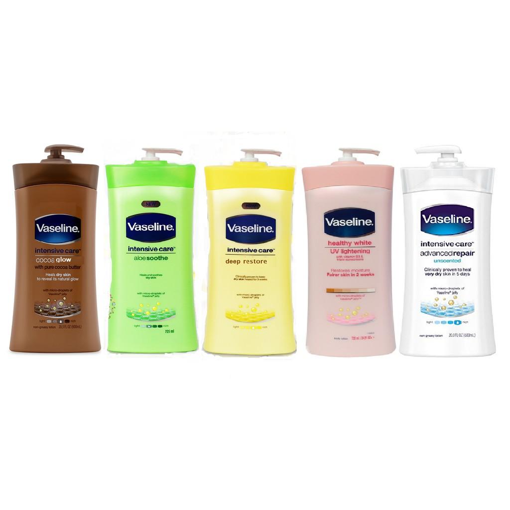 Sữa dưỡng thể trắng da toàn thân Vaseline  Mỹ - 725ml/chai