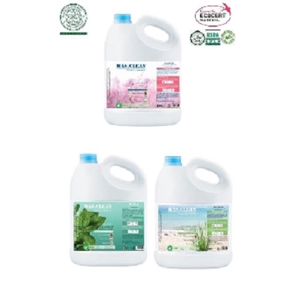 Nước lau sàn hữu cơ diệt khuẩn MasClean hương Hoa Cỏ, Quế, Thảo mộc, Xả chanh 3.8L