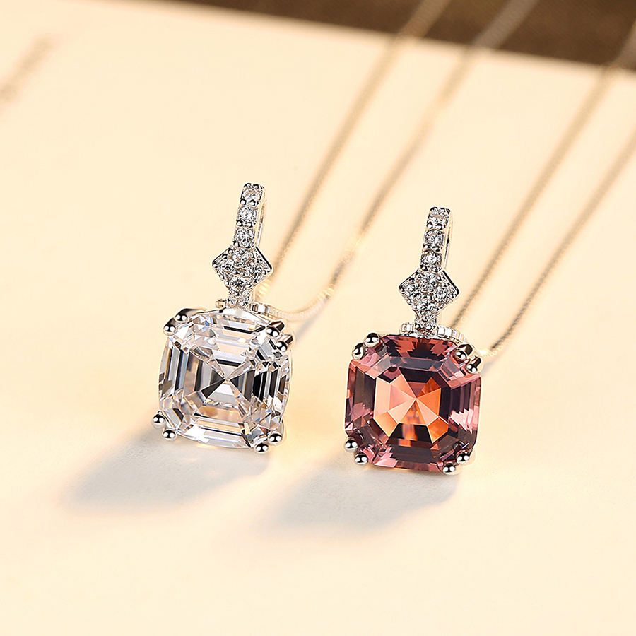 Dây chuyền bạc nữ s925 mặt đá zirconia, dây chuyền bạc tặng mẹ sang trọng - db2391 - bảo ngọc jewelry