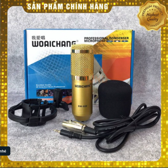 Mic Thu Âm BM900 | Kết hợp Soundcard K10 và H9,V8,V10 | Livestream, Thu Âm Chuyên Nghiệp | Lọc Âm Hiệu Quả | BH 6 Tháng