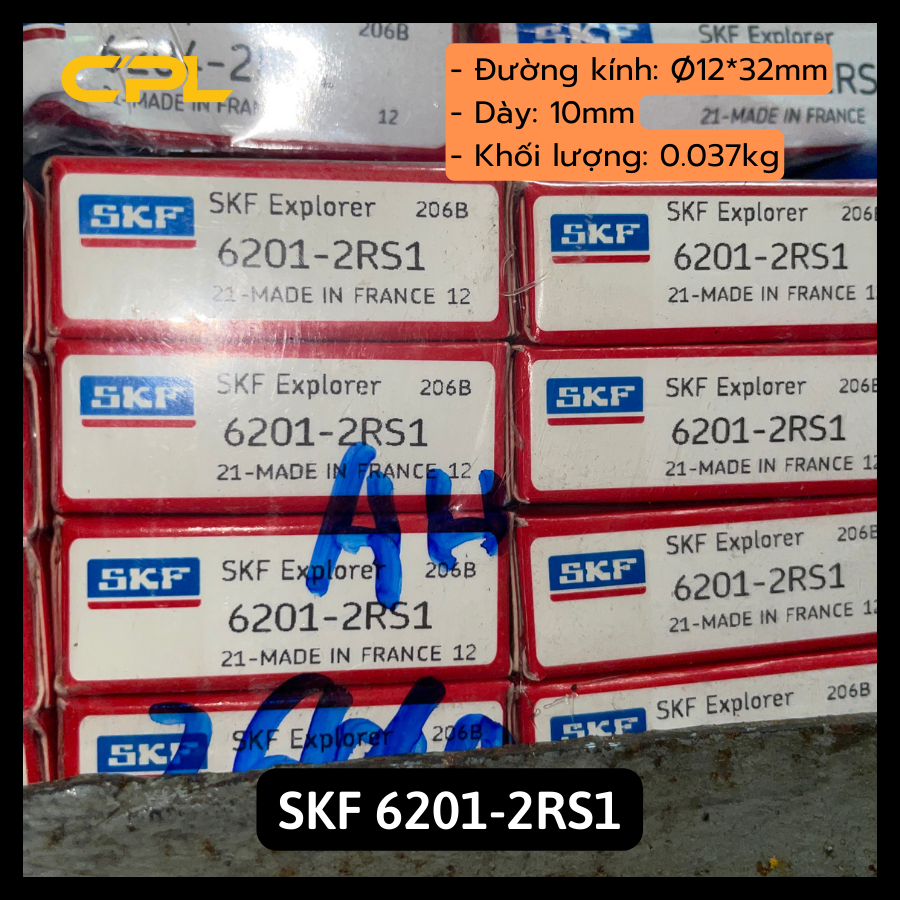 Vòng bi bạc đạn skf 6201 2rs1 - phụ tùng ô tô