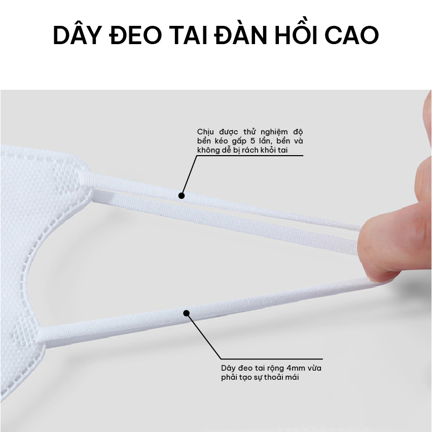 Khẩu trang y tế 5D Gumi mask 3 lớp kháng khuẩn lọc bụi PM 2.5