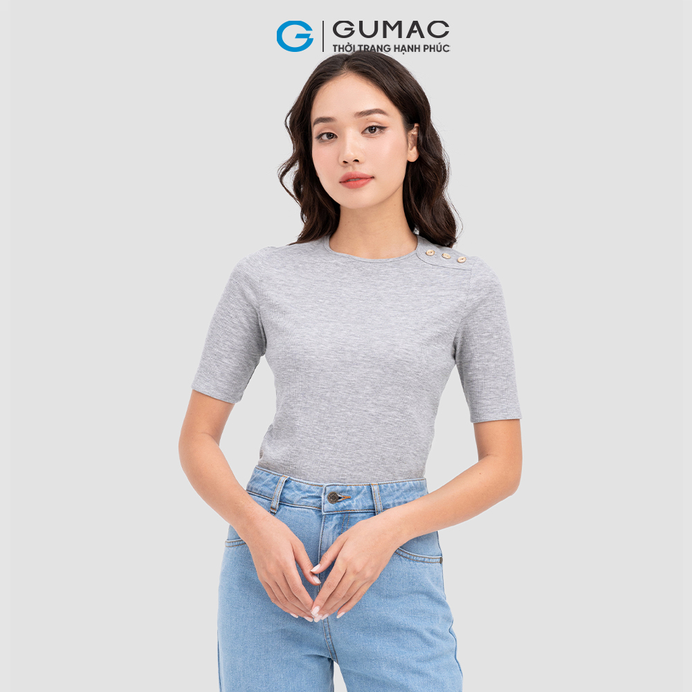 [SALE SỐC] Áo thun kiểu nút vai thời trang GUMAC ATC11065