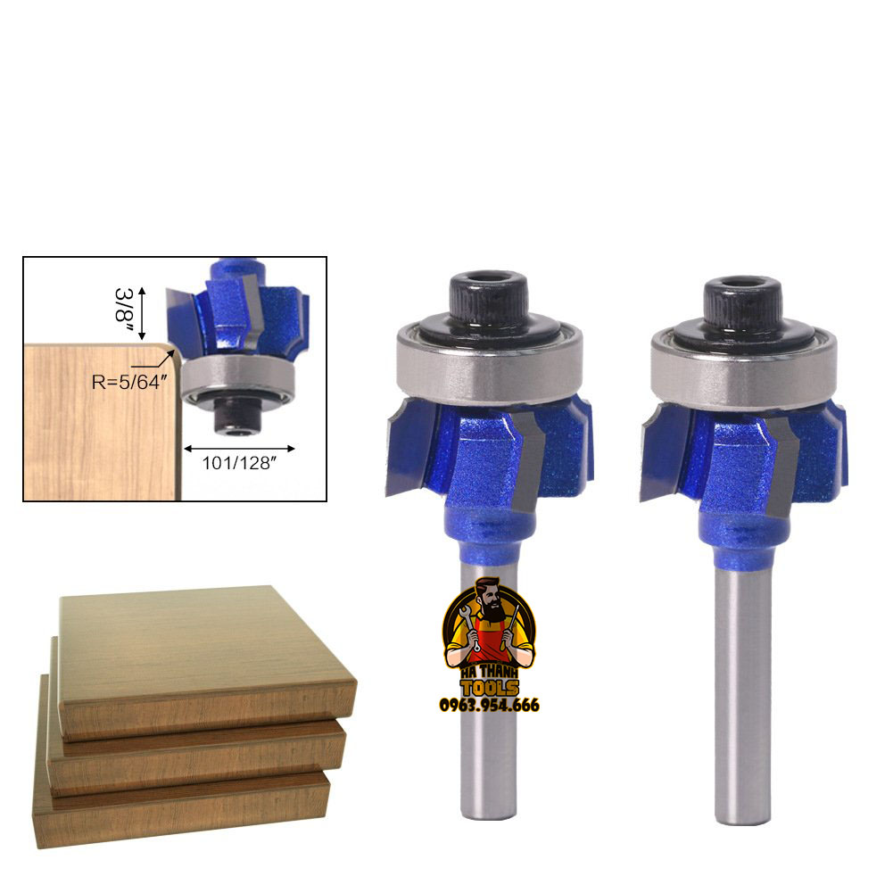 Mũi Gọt Cạnh Chỉ 4 Cánh - Cốt 6.35mm ( R1,R2,R3 )