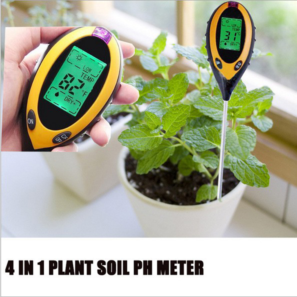 Máy Đo Độ pH Đất, thiết bị đo PH đất 4-1 (PH, độ ẩm, ánh sáng, nhiệt độ) - LAMJAD