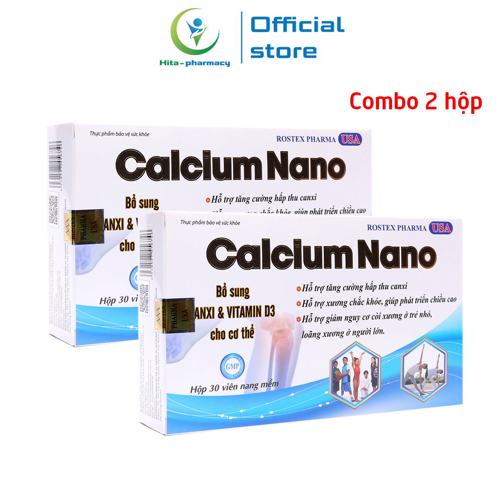 Combo 2 hộp Viên uống Calcium Nano giúp chắc khỏe xương