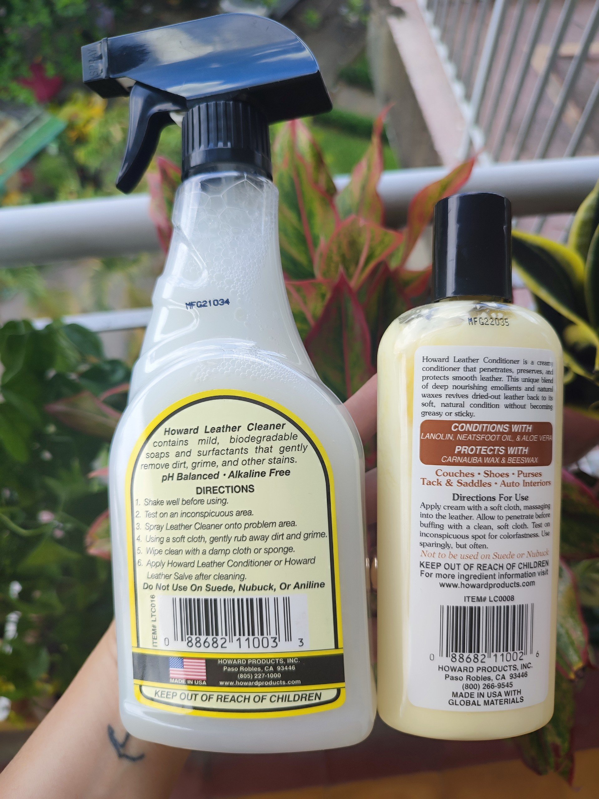 Dung dịch làm sạch ghế da, sofa da, nội thất HOWARD LEATHER CLEANER  473ML