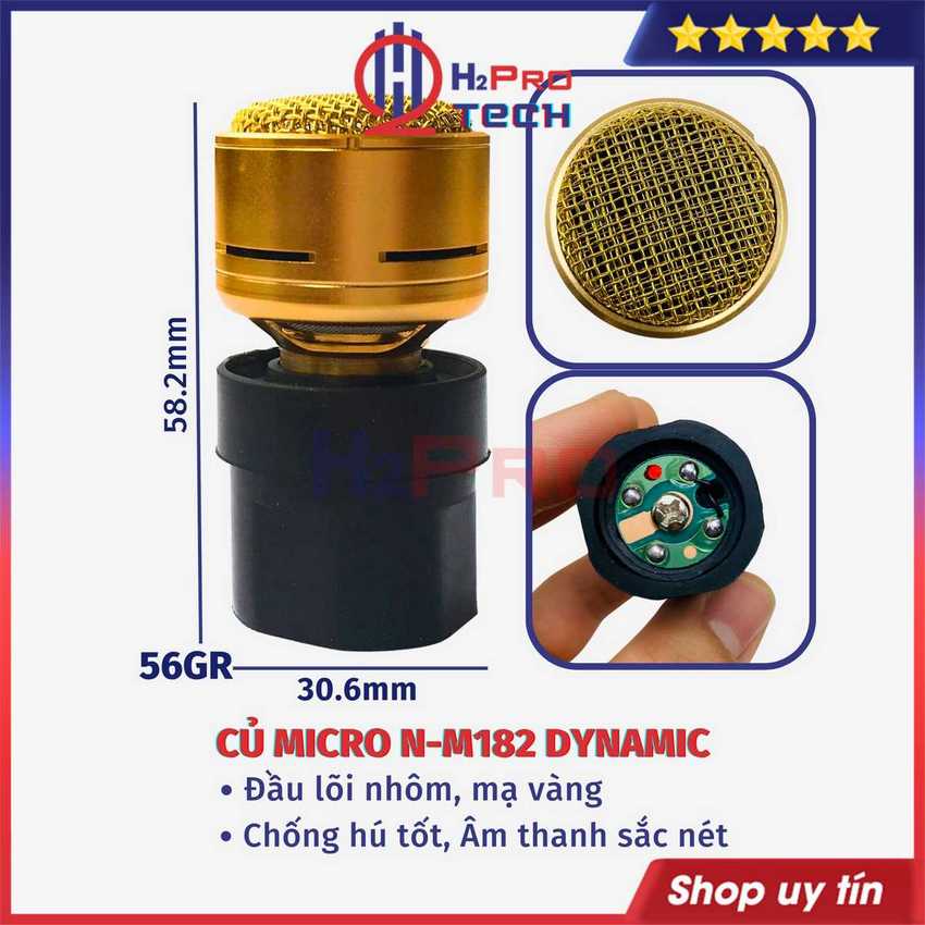 Củ Micro Xịn N-M182 Dynamic Chống Hú Tốt - Âm Thanh Sắc Nét (Giá 1 Cái), Củ Micro Karaoke Không Dây Cao Cấp -H2Pro Tech