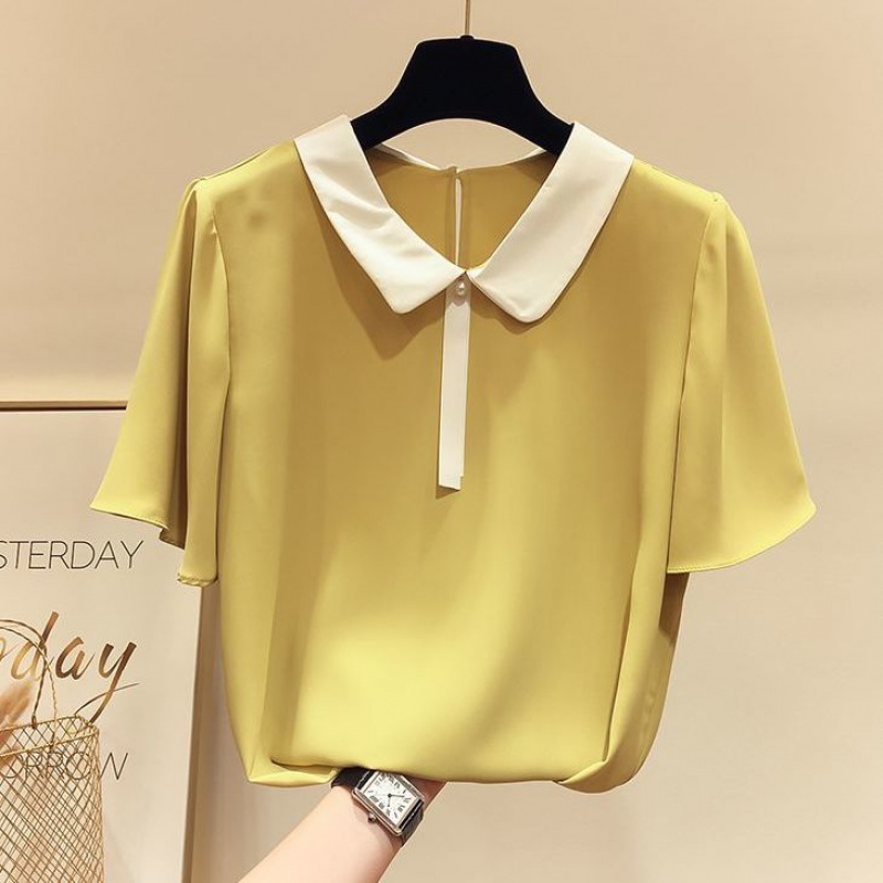 [PILA FASHION]ÁO KIỂU CỔ SEN TAY LOE CÔNG SỞ   - AP018