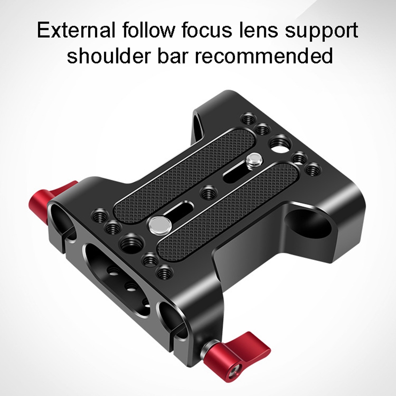 Multifunction Camera Base Plate with 15Mm Rod Rail Clamp for Dslr Camera Shoulder Rig Support Accessories