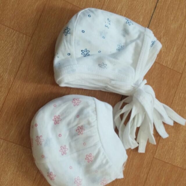 3 chiếc Mũ chụp cotton sơ sinh cho bé/ loại mỏng