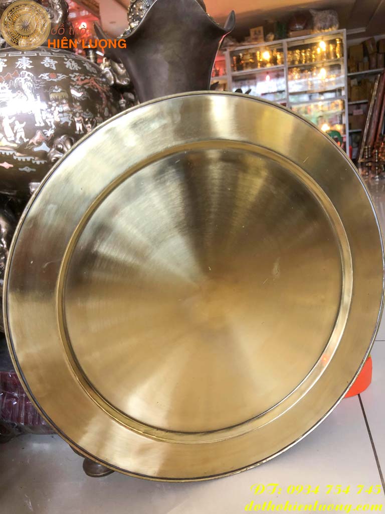 Mâm Đồng Thau Trơn Đường kính 57cm
