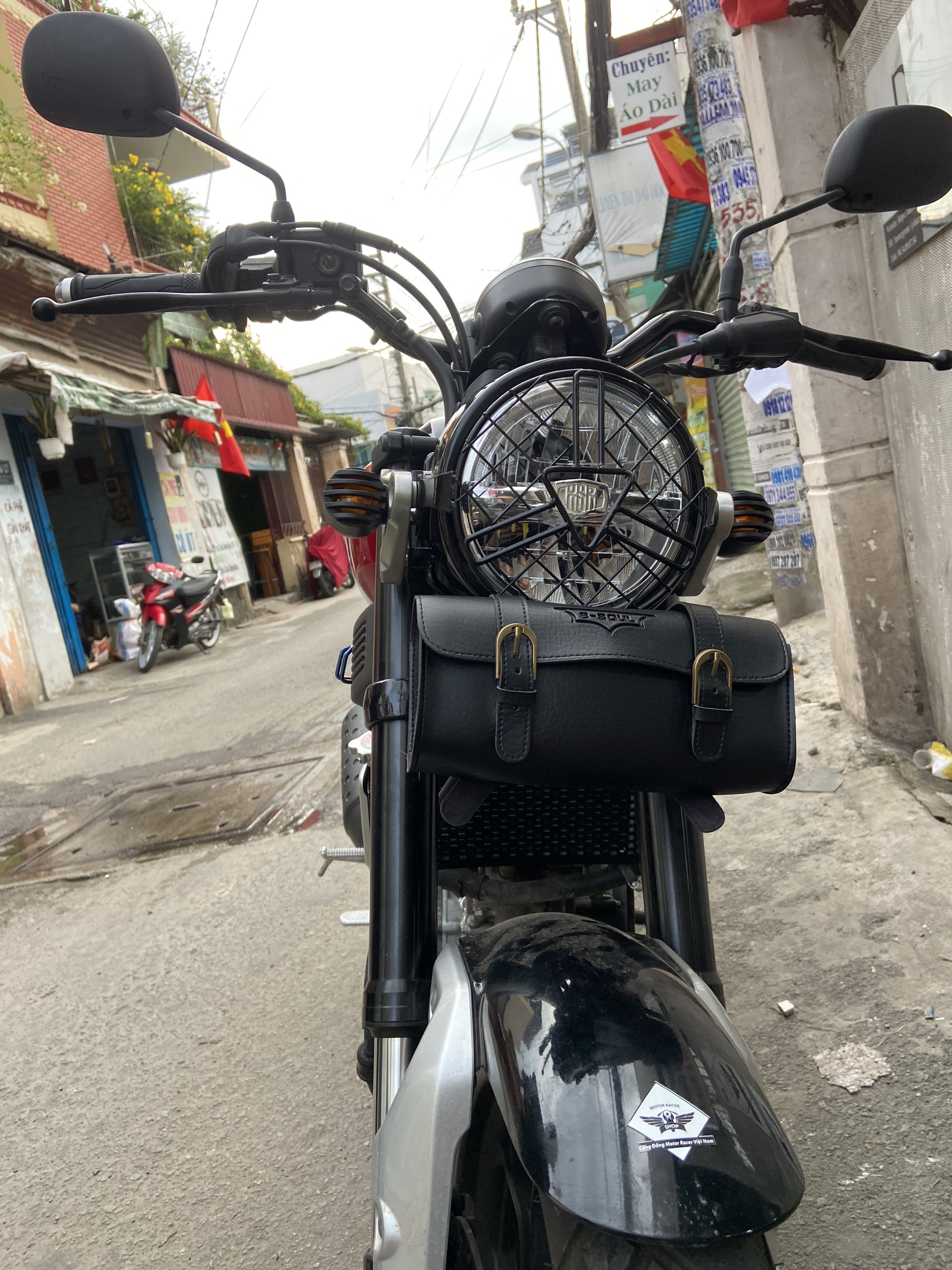[HCM]Túi Da Treo Xe Đạp Xe Máy Motor