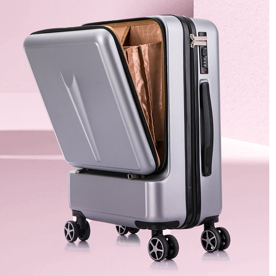 Suitcase travel bag with compartment laptop own can boarding portable size 20, valy scissors have extra compartment outside convenience micocoo