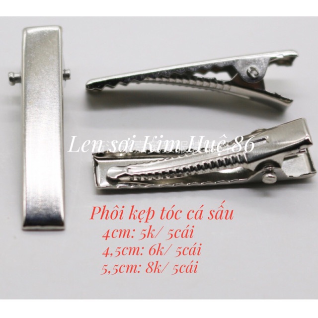 Phôi kẹp tóc cá sấu (gói 5 cái)
