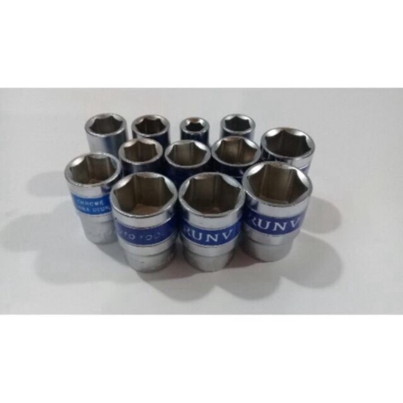 Đầu Típ (Đầu Tuýp) Lục Ngắn 1/2 Lẻ Đủ Số Thép CR-V
