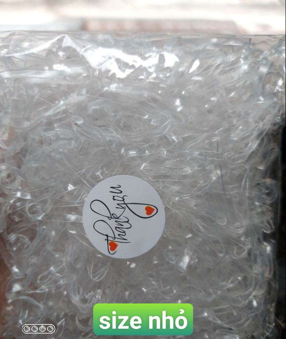 [HCM] TÚI 50 gr thun cột tóc trắng trong size NHỎ vÀ TRUNG