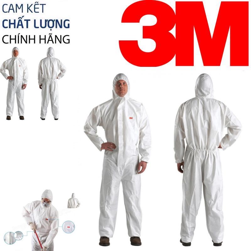 Quần Áo Bảo Hộ 3M 4510 Protective Coverall 4510 Chống bụi không nguy hại, chống văng bắn chất lỏng, dùng phòng chống dịch cho các bác sỹ tuyến đầu
